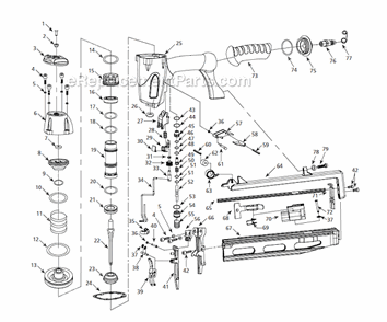 Page A Diagram and Parts List for CHN20103  Campbell Hausfeld Nailer